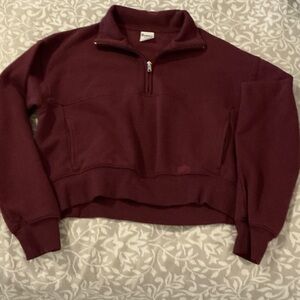 No Boundaries Maroon Half-Zip Sweatshirt XS